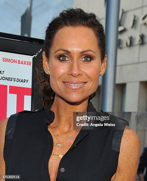 Actress/singer Minnie Driver arrives at the Screening of Magnolia Pictures' 'I Give It A Year' at ArcLight Hollywood on August 1, 2013 in Hollywood,...