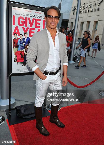 Fashion designer Lloyd Klein arrives at the Screening of Magnolia Pictures' 'I Give It A Year' at ArcLight Hollywood on August 1, 2013 in Hollywood,...