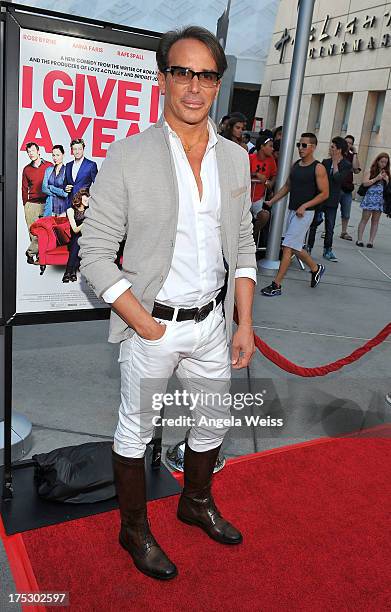 Fashion designer Lloyd Klein arrives at the Screening of Magnolia Pictures' 'I Give It A Year' at ArcLight Hollywood on August 1, 2013 in Hollywood,...