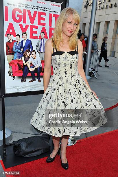 Actress Kris McGaha arrives at the Screening of Magnolia Pictures' 'I Give It A Year' at ArcLight Hollywood on August 1, 2013 in Hollywood,...