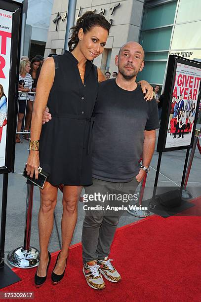 Actress Minnie Driver and director Dan Mazer arrive at the Screening of Magnolia Pictures' 'I Give It A Year' at ArcLight Hollywood on August 1, 2013...