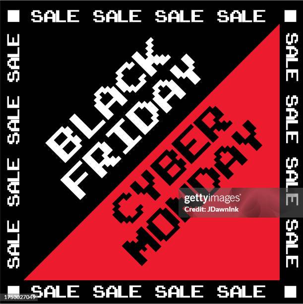 black friday and cyber monday sale web banner design with typography design - black friday cyber monday stock illustrations
