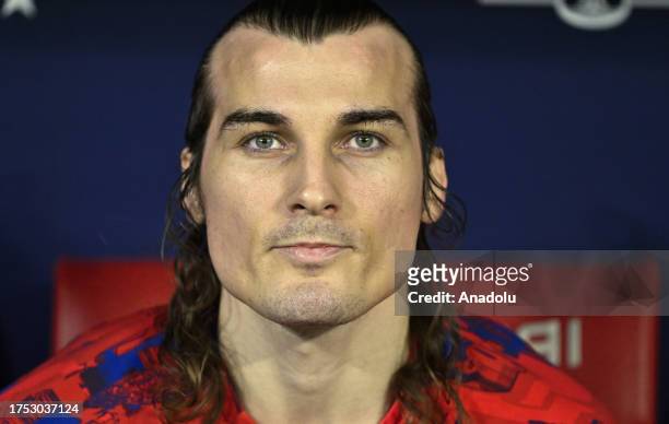 Caglar Soyuncu of Atletico Madrid is seen during the Spanish La Liga week 11 football match between Atletico Madrid and Deportivo Alaves at Civitas...
