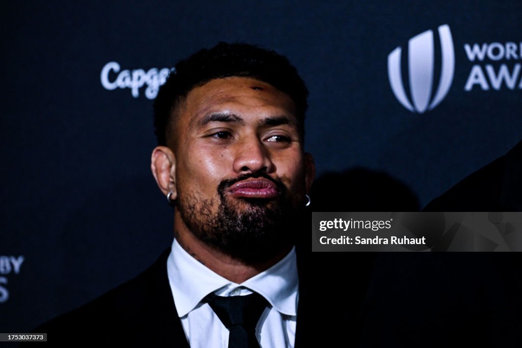 Ardie SAVEA of New Zealand during the Rugby World Cup Awards Ceremony ...