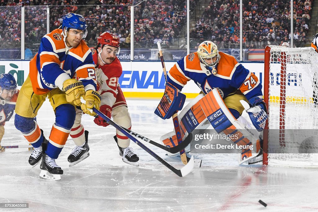 Edmonton Tim Dillon Dube of the Calgary Flames battles Darnell Nurse of the... News ...