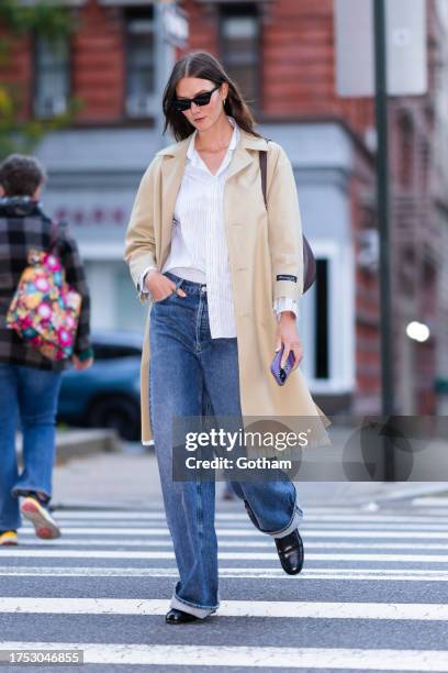 Karlie Kloss is seen in the Upper East Side on October 23, 2023 in New York City.