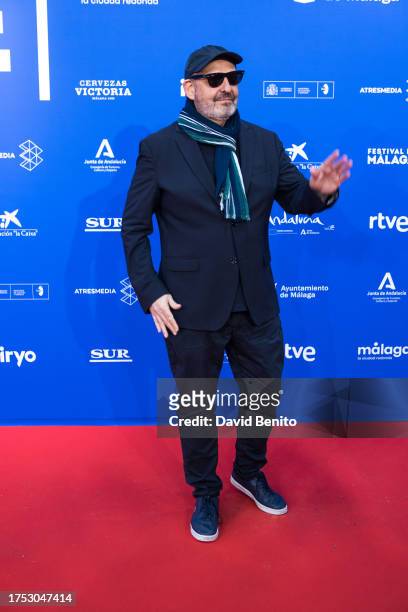 Alfonso Albacete attends the photocall for "Malaga Ciudad De Cine" at Fundación Real Fábrica de Tapices on October 23, 2023 in Madrid, Spain.