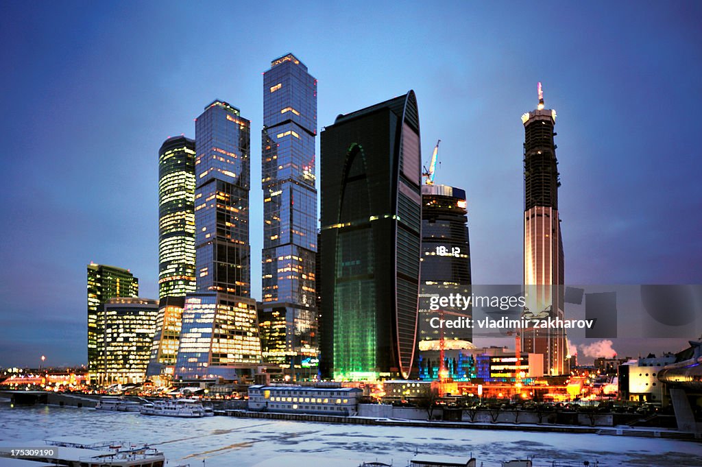 Moscow City skyscrapers