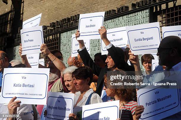 Relatives of the victims of the 02 August 1980's attack at the Bologna's railway station propose to entitle streets with the names of the victims on...