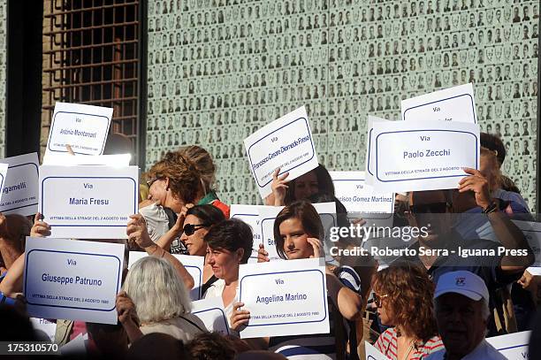 Relatives of the victims of the 02 August 1980's attack at the Bologna's railway station propose to entitle streets with the names of the victims on...