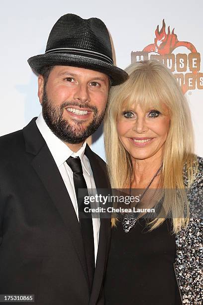 Owner of The Roxy Nic Adler and actress Britt Ekland arrive at the 6th annual Sunset Strip Music Festival launch party honoring Joan Jett at House of...
