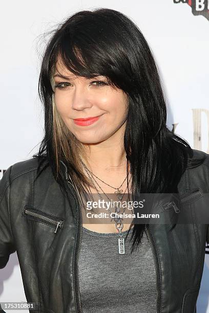 Vocalist Katherine Pawlak of Sad Robot arrives at the 6th annual Sunset Strip Music Festival launch party honoring Joan Jett at House of Blues Sunset...