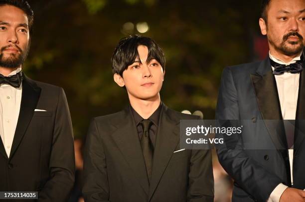 Japanese actor Ryo Yoshizawa attends the opening night red carpet for the 36th Tokyo International Film Festival on October 23, 2023 in Tokyo, Japan.