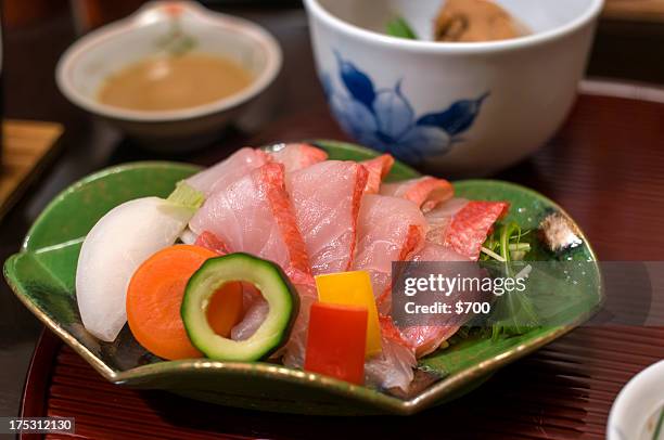 kinme (alfonsino) shabu-shabu sashimi - redfish fotografías e imágenes de stock