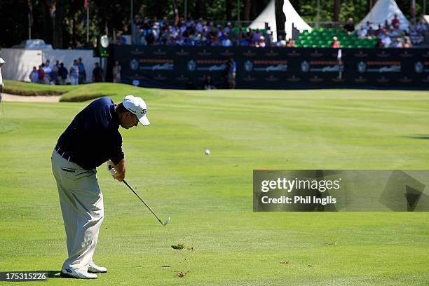 Tim Thelen of the United States in action during the first round of the Berenberg Bank Masters played at Golf- Und Land-Club Koln on August 2, 2013...