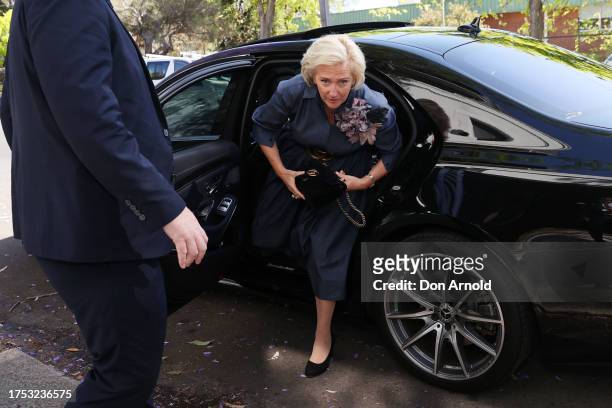 Her Royal Highness Princess Astrid of Belgium visits Flying Bark Productions on October 24, 2023 in Sydney, Australia. Her Royal Highness Princess...