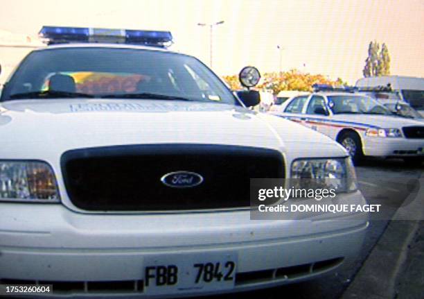 Photo faite le 05 novembre 2003 d'après vidéo d'une des trois Ford Crown Victoria qui équipera prochainement la police municipale de Montpellier....