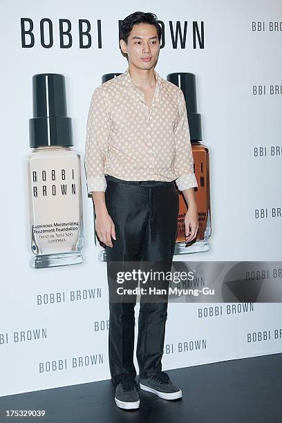 South Korean actor Lee Sun-Ho attends a promotional event for the 'Bobbi Brown' Pop Up Lounge Opening Party on August 2, 2013 in Seoul, South Korea.