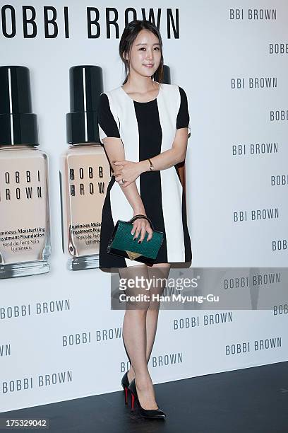 South Korean actress Choi Ja-Hye attends a promotional event for the 'Bobbi Brown' Pop Up Lounge Opening Party on August 2, 2013 in Seoul, South...