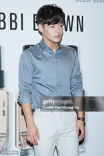 South Korean actor Kang Ha-Neul attends a promotional event for the 'Bobbi Brown' Pop Up Lounge Opening Party on August 2, 2013 in Seoul, South Korea.