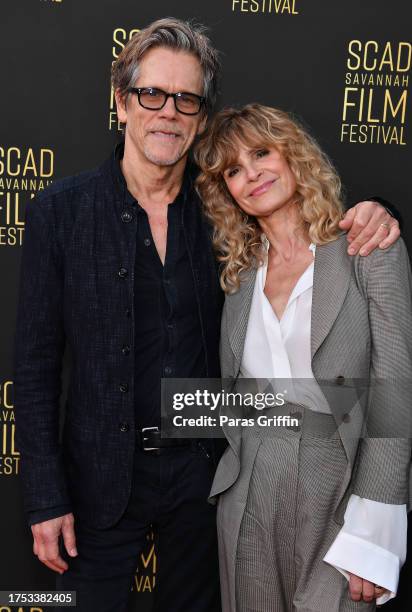 Kevin Bacon and Kyra Sedgwick attend 26th SCAD Savannah Film Festival on October 23, 2023 in Savannah, Georgia.