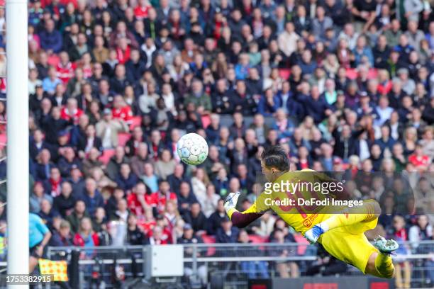 Goal from Luuk de Jong of PSV Eindhoven 2-2 during the Dutch Eredivisie match between PSV Eindhoven and AFC Ajax at Philips Stadion on October 29,...