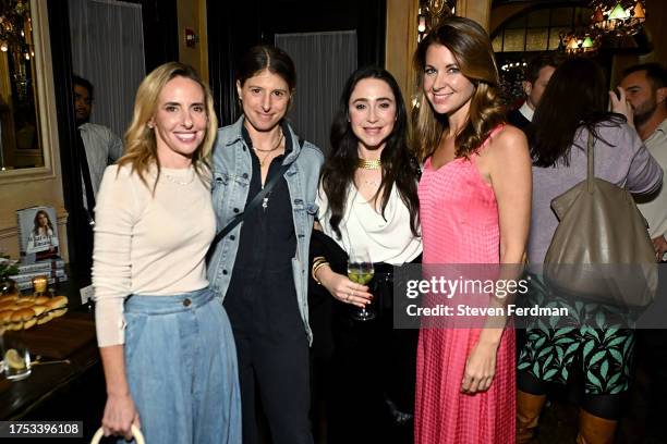 Melissa DeRosa, Karen Messing, Annabelle Saks and Jessica Greenspan celebrate the launch of her new book “What’s Left Unsaid” at Hotel Chelsea on...