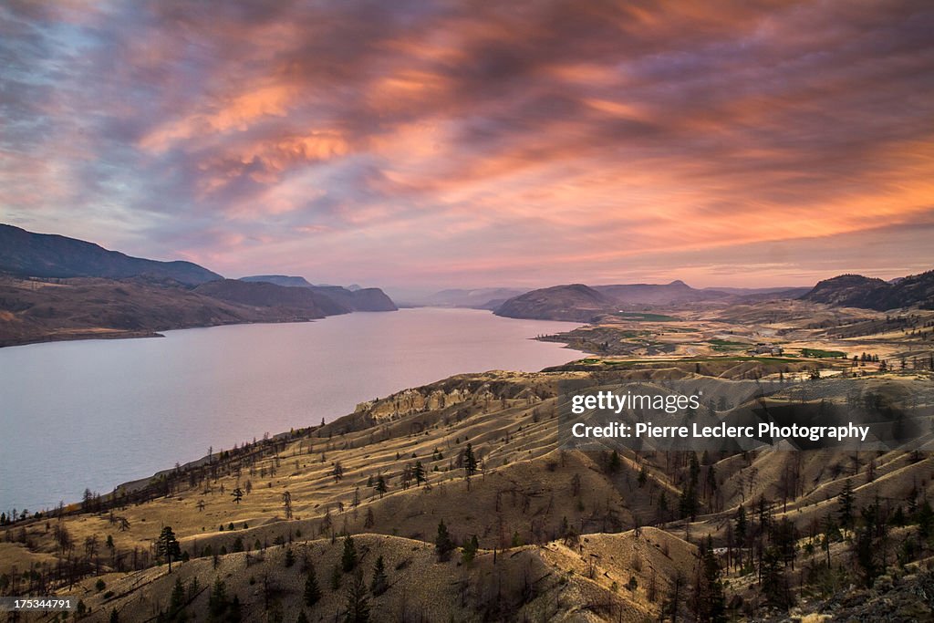 Kamloops Kamloops Lake At Sunset High-Res Stock Photo - Getty Images