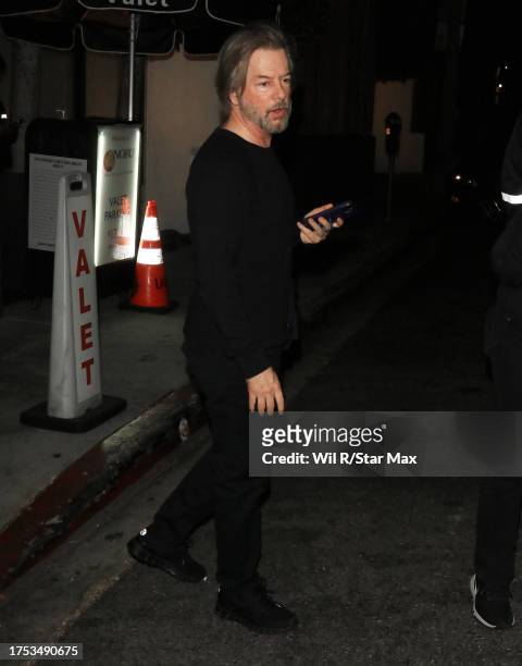 David Spade is seen on October 29, 2023 in Los Angeles, California.