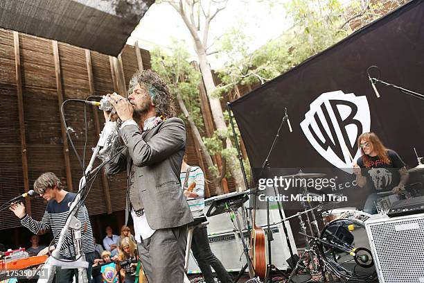 Steven Drozd, Wayne Coyne, Derek Brown and Kliph Scurlock of The Flaming Lips perform at the Warner Bros Records 3rd Annual "Summer Sessions" -...