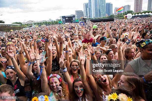 General view during Lollapalooza 2013 at Grant Park on August 2, 2013 in Chicago, Illinois.