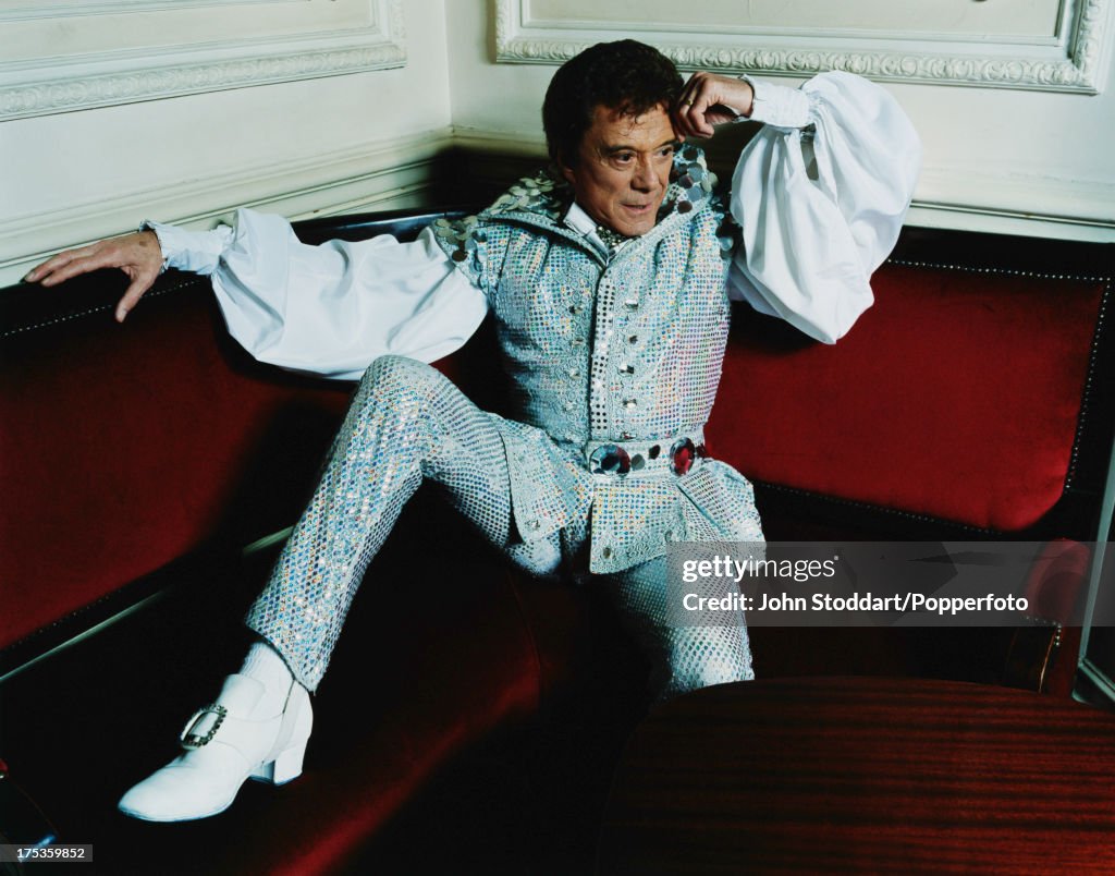 British actor and dancer Lionel Blair in a sequinned Elvis-style