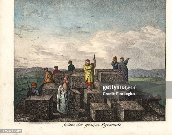 Giza pyramids from Goedsche's 'Complete Gallery of Peoples,' Germany, 1835