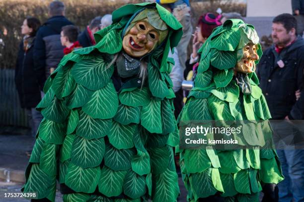 traditional carnival parade in oberkirch, germany - fasnacht stock pictures, royalty-free photos & images