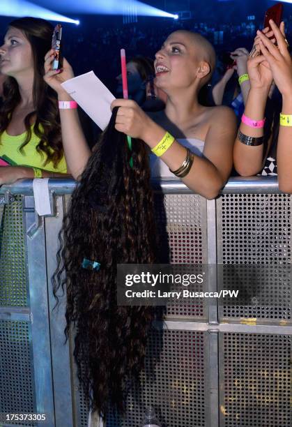 Carlee Stabile attends Beyonce's "The Mrs. Carter Show World Tour" at the Mohegan Sun Arena on August 2, 2013 in Uncasville, Connecticut. Stabile has...