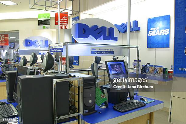 Dell Computer trial kiosk is shown at a Sears Roebuck department store in Lakeline Mall January 30, 2003 which is located in north Austin, Texas. The...
