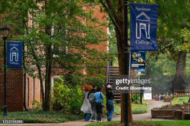 Students at the Spelman College campus in Atlanta, Georgia, US, on Friday, Oct. 13, 2023. The return of federal student loan payments this month...