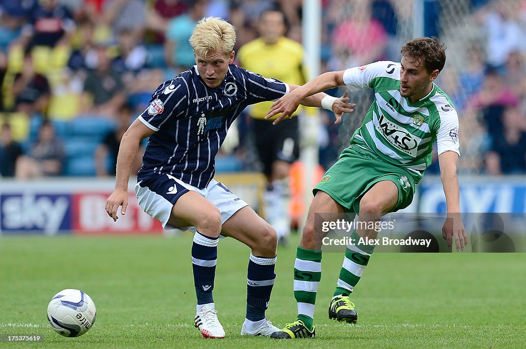 Millwall v Yeovil Town - Sky Bet Championship