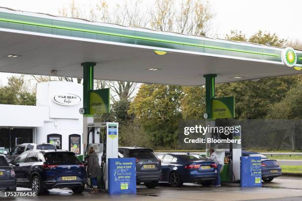 Plc petrol station in Surrey, UK, on Monday, Oct. 30, 2023. BP will present their third-quarter results on Oct. 31. Photographer: Jason...