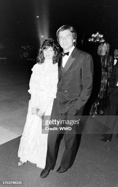 Rhonda Rivera and John Davidson attend an event, party of Filmex '81, at the Ahmanson Theatre in Los Angeles, California, on November 10, 1981.