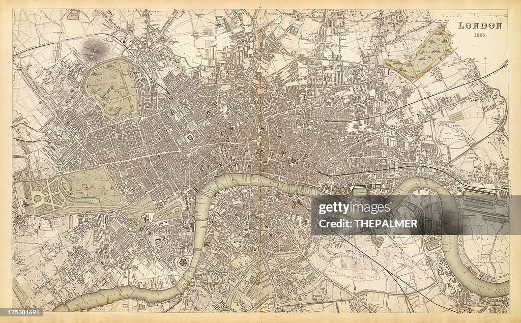 Map of london 1843