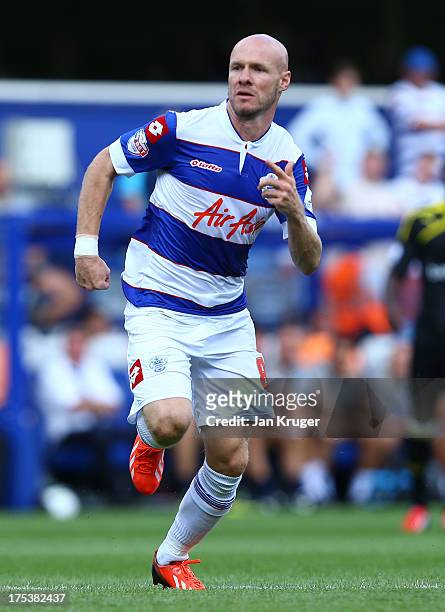 Andy Johnson of Queens Park Rangers in action during the Sky Bet Championship match between Queens Park Rangers and Sheffield Wednesday at Loftus...