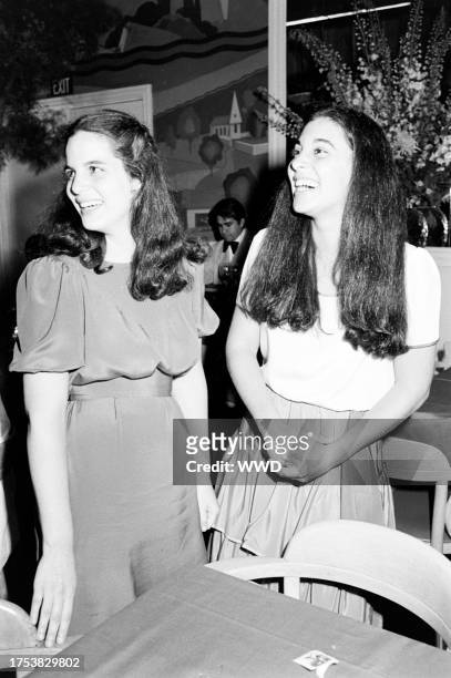 Beatrice Alda and Elizabeth Alda attend a party in Los Angeles, California, on June 1, 1981.