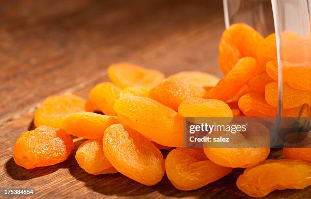 dried apricots. - dried food stock pictures, royalty-free photos & images