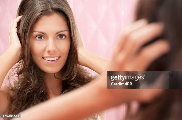 312 Teen Girls Fixing Hair Photos and Premium High Res Pictures - Getty  Images