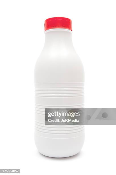 plastic milk bottle - yoghurt lid stock pictures, royalty-free photos & images