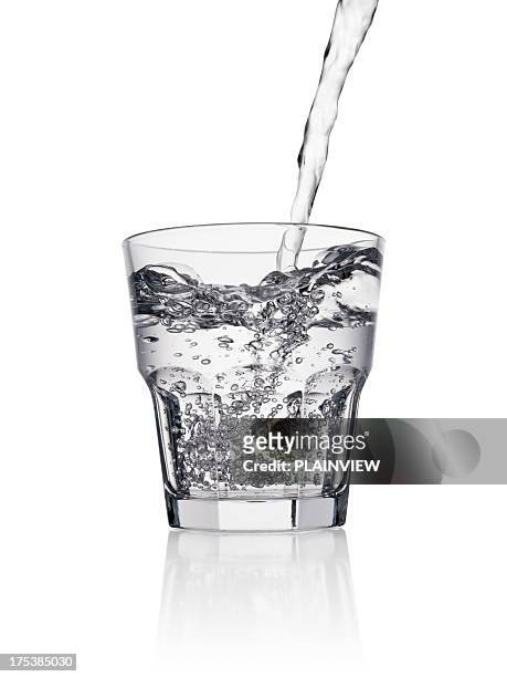 glass of water - carbonated water stock pictures, royalty-free photos & images