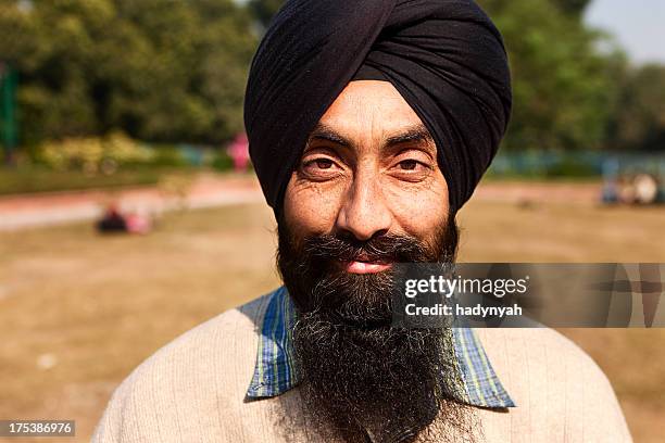 retrato de hombre sikh india - sikh fotografías e imágenes de stock