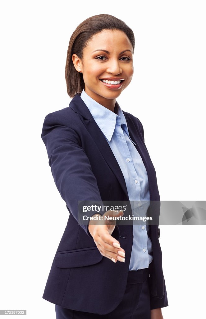 Businesswoman Offering a Handshake - Isolated