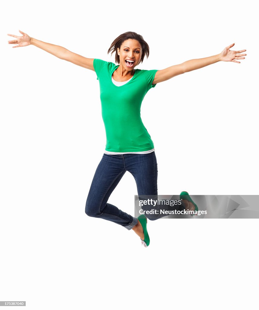 Ecstatic Young Female Isolated High-Res Stock Photo - Getty Images